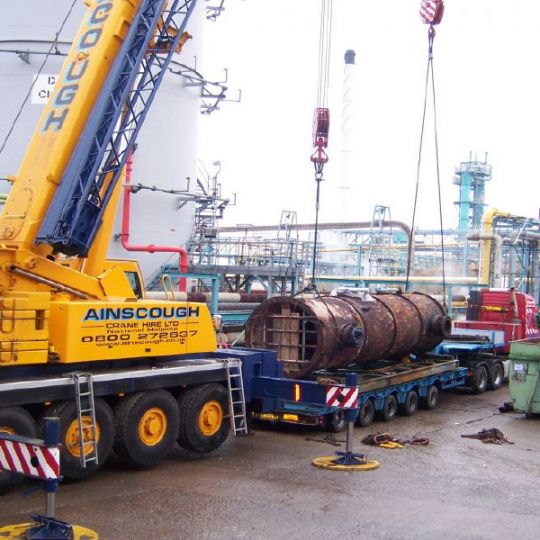 Decomissioned kit being loading onto a truck